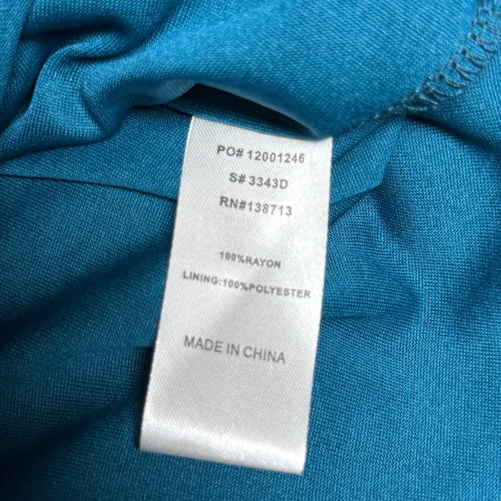 Altar'd State Teal Midi Dress with Lace Sleeves - Picture 5 of 5